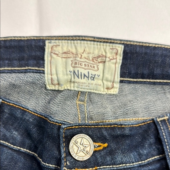 Big Star Blue Boot Cut Jeans with Embroidered Detail - Picture 4 of 8